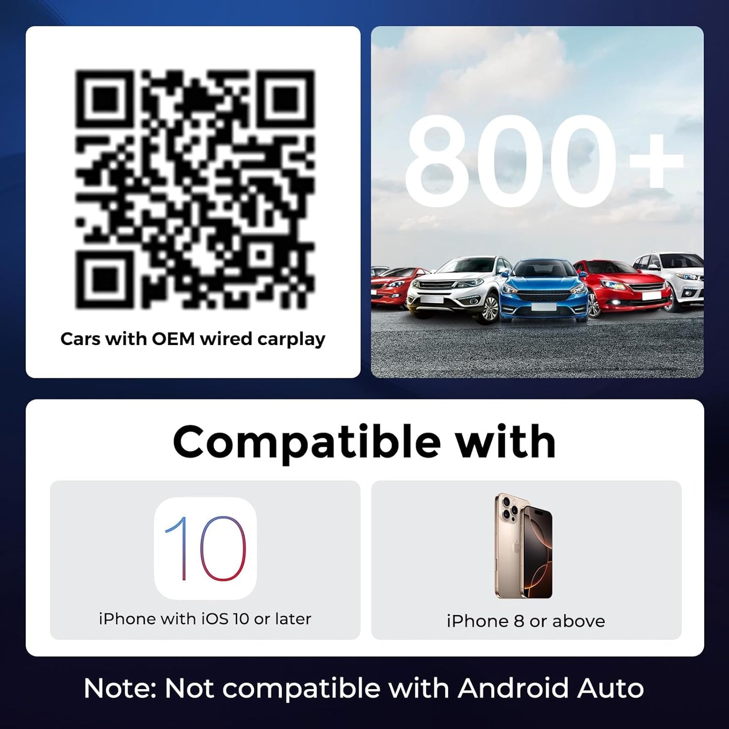 SYNCWIRE Wireless Carplay Adapter Für Apple Iphone, Plug-And-Play, 2025 Upgrade, Wandelt Kabelgebundenes Carplay Um, Auto-Connect, Für Autos Ab 2016 & Iphones Ios 10+