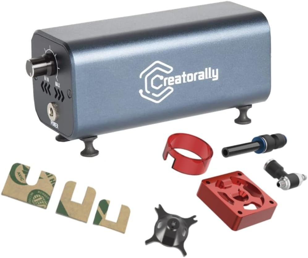 Air Assist Laser, 18L/Min Luftpumpe Für Lasergravierer Mit Speed Control, Laserpumpe Für Gravur Schneide Maschine, Kompatibel Mit S9/S10/A5 PRO/A10 PRO/TTS-55 PRO, Luftstromkontroll