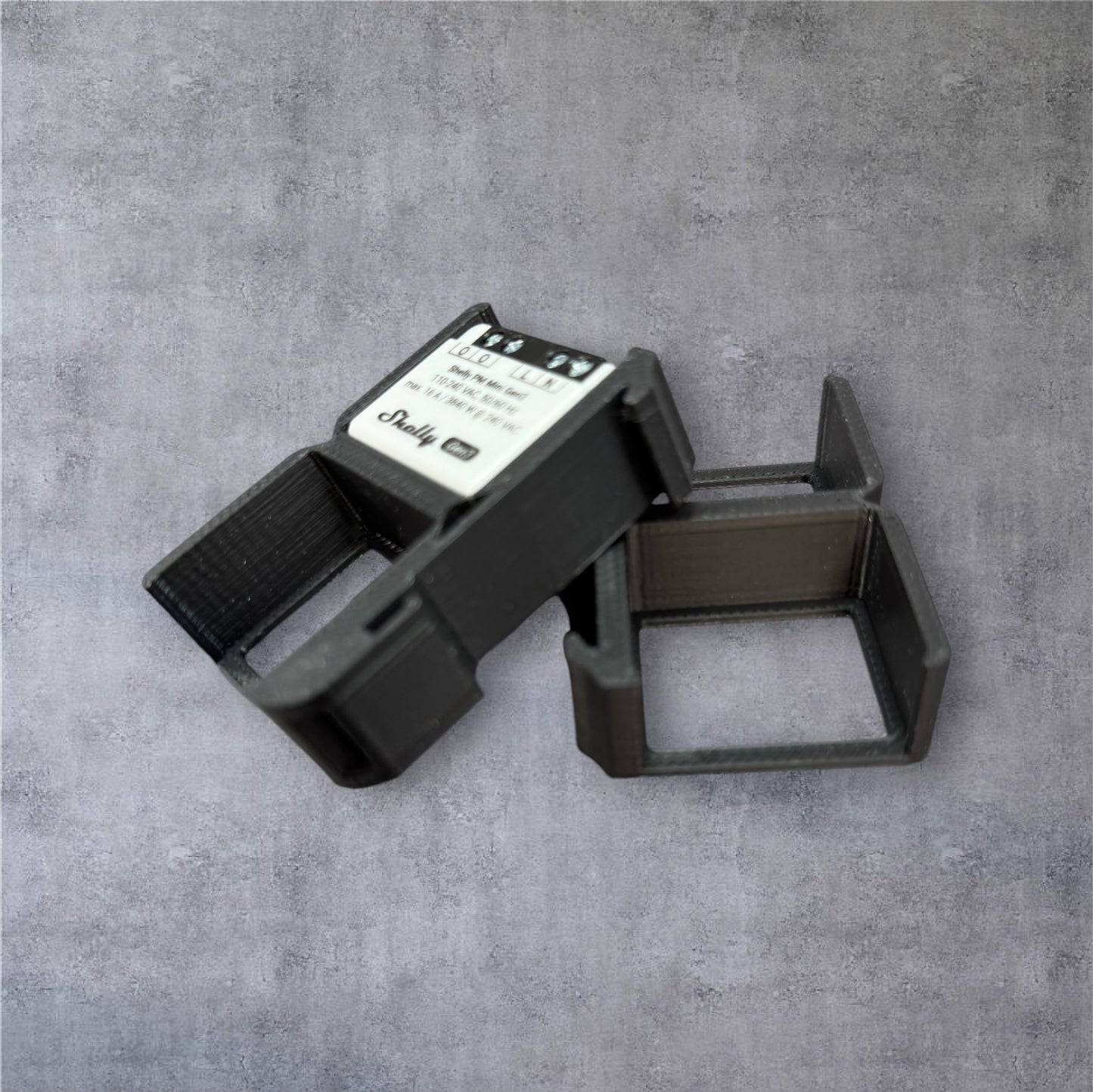 Shelly PM Mini Gen3 DIN Rail Hutschienenhalter für eine 35 mm DIN Hutschiene