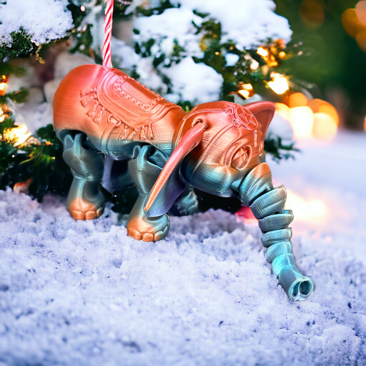 Flexibler Zirkus Elefant - Natürliches Spielzeug aus nachhaltigem 3D-Druck