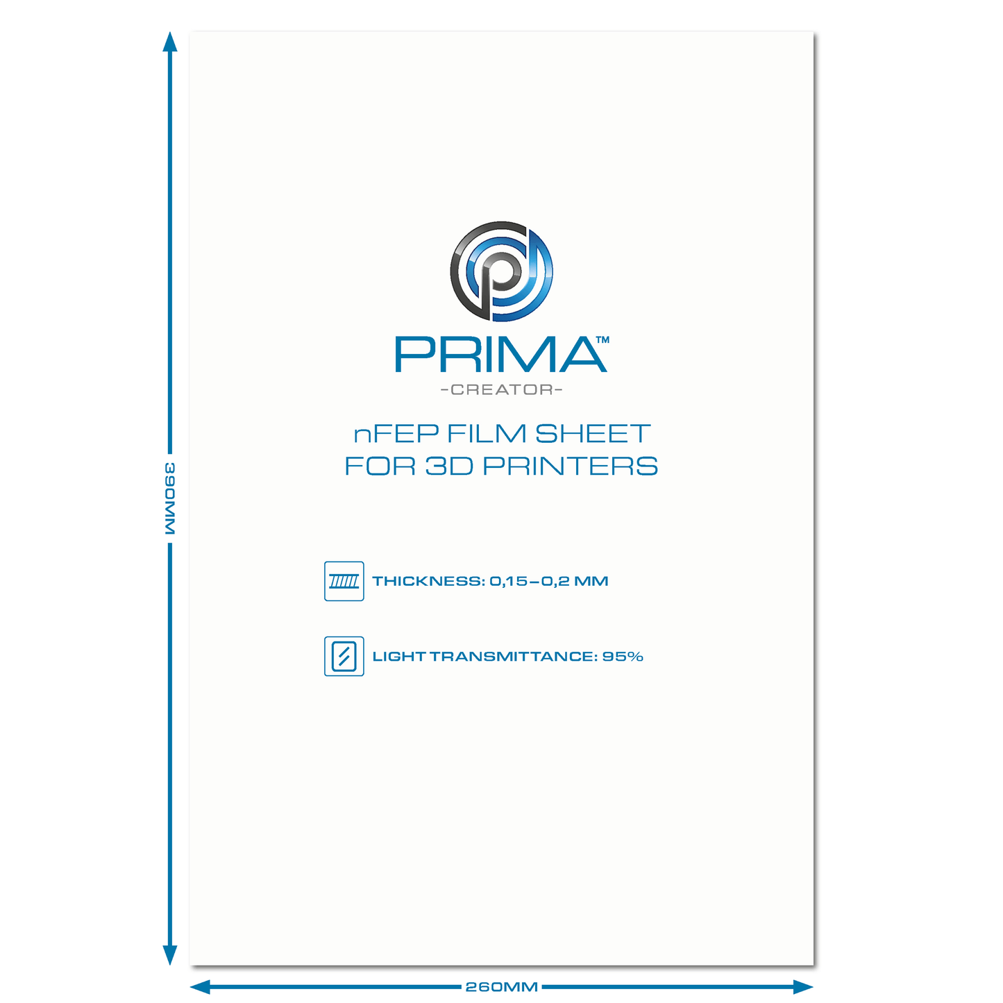 NFEP Film Sheet For 3d Printers - 260 X 390 mm