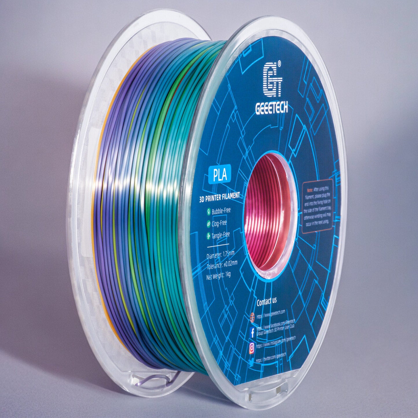 PLA- Rainbow Filament | 1,75 mm | 1,00 kg | Geeetech | 3D Druck Filament
