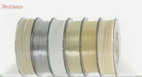 Multi Starter Set - PLA, PETG, ASA, TPU, ABS+, Hips | 1.75 mm | 6x 0,33kg | Devil Design 3D Druck Filament