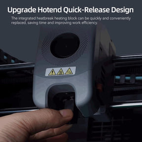 Upgrade Keramik Hotend Kit for Flashforge Adventurer 5M/5M Pro 3D Drucker,Schnelles Aufheizen Schnell Abnehmbare 0.4Mm Gehärtete Düse+Verchromter Messing-Heizblock Integrierte Struktur