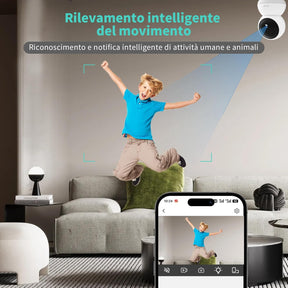 3K Wlan-Überwachungskamera, Überwachungskamera Innen Mit Nachtsicht, Bewegungserkennung, Zwei-Wege-Audio, 5G/2.4Ghz Wifi, Kompatibel Mit Alexa Und Google Home, 2 Stück