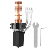 Upgrade Keramik Hotend Kit for Flashforge Adventurer 5M/5M Pro 3D Drucker,Schnelles Aufheizen Schnell Abnehmbare 0.4Mm Gehärtete Düse+Verchromter Messing-Heizblock Integrierte Struktur