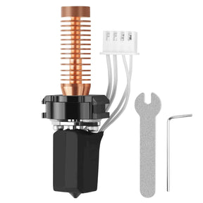 Upgrade Keramik Hotend Kit for Flashforge Adventurer 5M/5M Pro 3D Drucker,Schnelles Aufheizen Schnell Abnehmbare 0.4Mm Gehärtete Düse+Verchromter Messing-Heizblock Integrierte Struktur