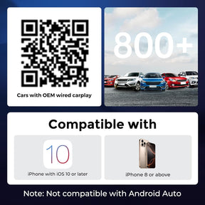 SYNCWIRE Wireless Carplay Adapter Für Apple Iphone, Plug-And-Play, 2025 Upgrade, Wandelt Kabelgebundenes Carplay Um, Auto-Connect, Für Autos Ab 2016 & Iphones Ios 10+