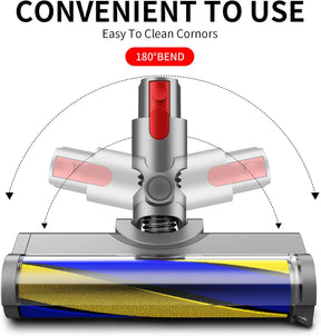 Bürstenaufsatz Hartboden-Aufsatz Für Dyson V12 Staubsauger Mit Staubdetektor-Licht, Ersatzteil Mit Weicher Walzenreinigung
