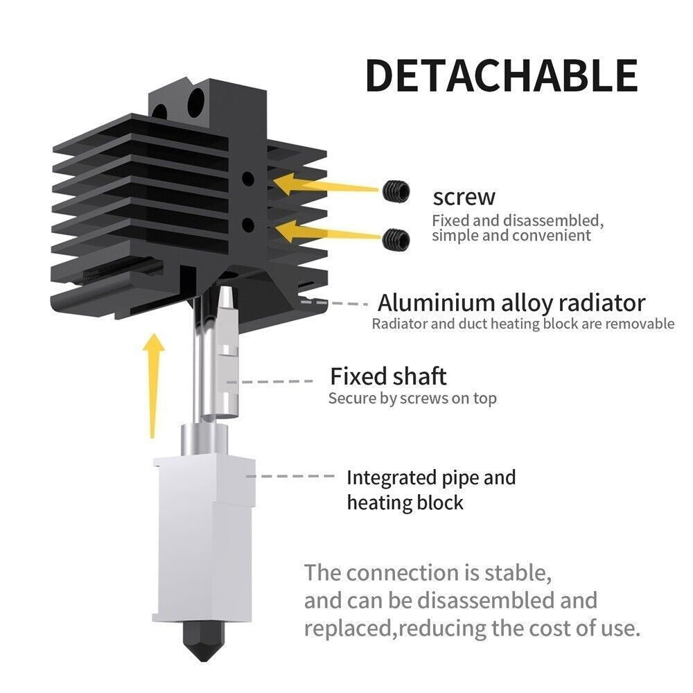 Bambu lab x1 series Hotend with stainless steel Nozzle – Ansicht 3