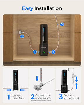 Waterdrop UL12A Untertisch Wasserfilter System, Kein Bohren Erforderlich, Einfache Installation, Reduziert PFAS, Blei, Chlor, Schlechten Geschmack & Geruch, NSF/ANSI 42 Zertifiziert, 11000 Gallonen