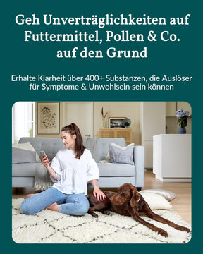 Vetevo Allergietest Pro Hund, Unverträglichkeitstest Hunde 150+ Unverträglichkeiten Speichelprobe Bei Juckreiz & Verdauungsprobleme, Testsieger