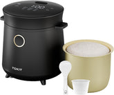 TOKIT 1,5L Mini-Reiskocher Für 1-2 Personen – 9 Funktionen, 24H Timer, Keramisches Antihaft-Innenmaterial, Ideal Für Zuhause, Schlafsäle Und Outdoor