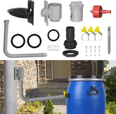 Regenwassersammler, 70-100Mm Fallrohr Regensammler Speedy, Regendieb Wasserfangsystem Mit 1M Schlauch, Regentonnen Anschluss Verbinder Set Mit Montagezubehör Für Dächer Bis 80 M²