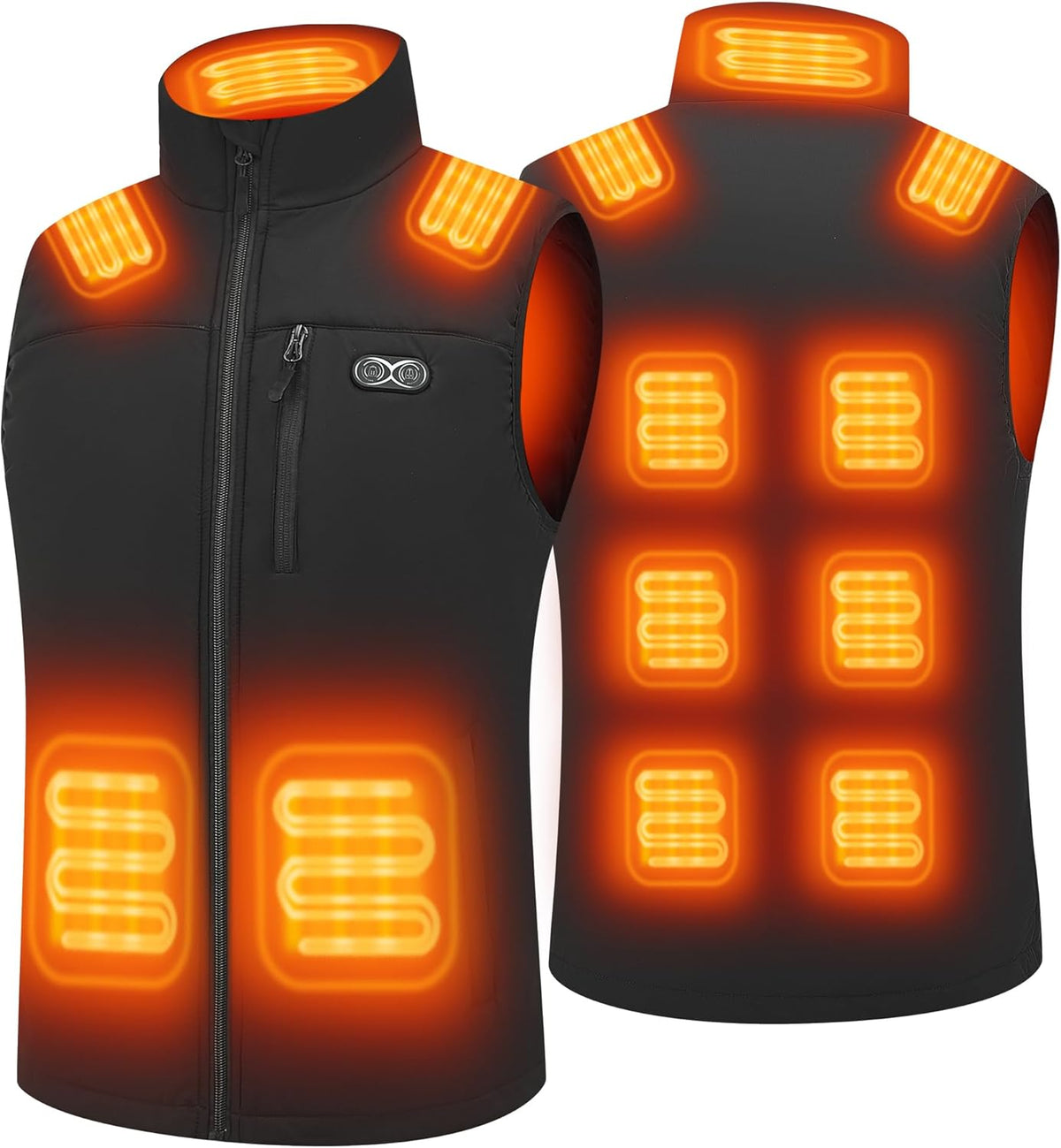 Beheizbare Weste Herren Mit 3 Einstellbar Temperatur 11 Heizzonen Heizweste Damen Beheizbare Jacke Maximale Temperatur 140°F (Ohne Akku)