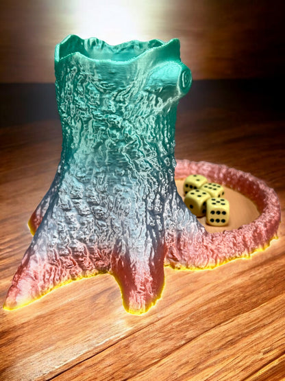 Würfelturm / Würfelhilfe - Natürliches Spielzeug aus nachhaltigem 3D-Druck – Ansicht 2