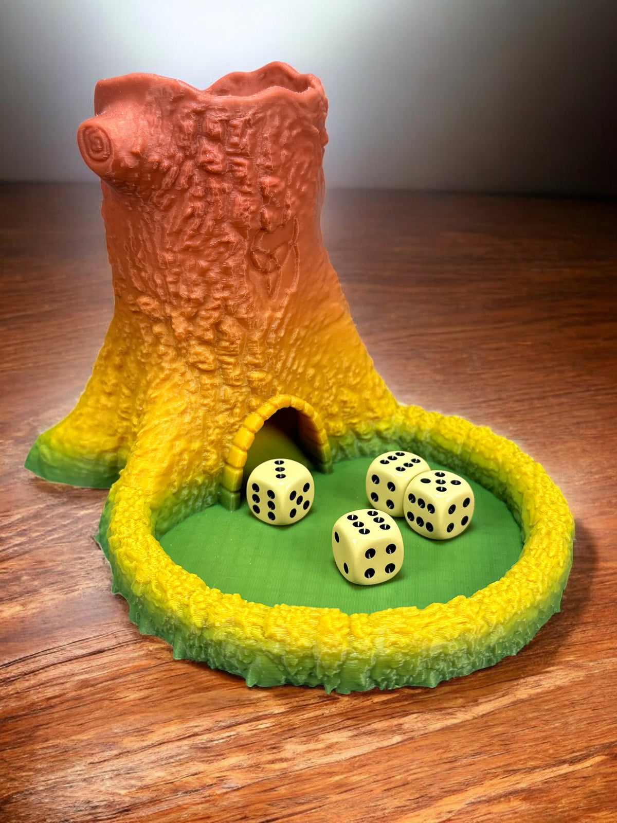 Würfelturm / Würfelhilfe - Natürliches Spielzeug aus nachhaltigem 3D-Druck – Ansicht 6