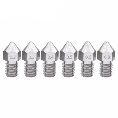 Edelstahl Nozzle MK8 0,4mm 0,2mm Düse Extruder M6 Druckerkopf 1,75mm 3D Drucker – Ansicht 2