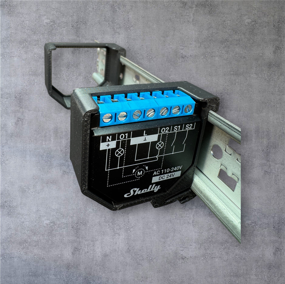 Shelly Plus 2PM DIN Rail Hutschienenhalter für eine 35 mm DIN Hutschiene – Ansicht 7