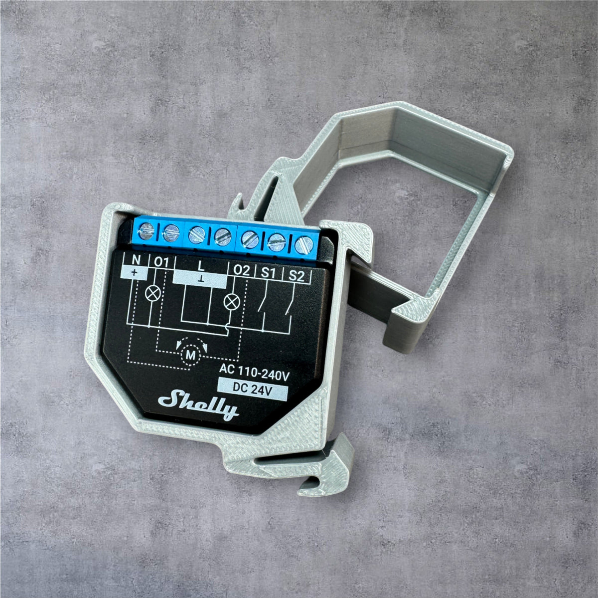 Shelly Plus 2PM DIN Rail Hutschienenhalter für eine 35 mm DIN Hutschiene – Ansicht 4