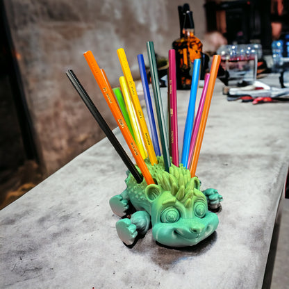 Flexibler Igel Stiftehalter - Natürliches Spielzeug aus nachhaltigem 3D-Druck – Ansicht 2