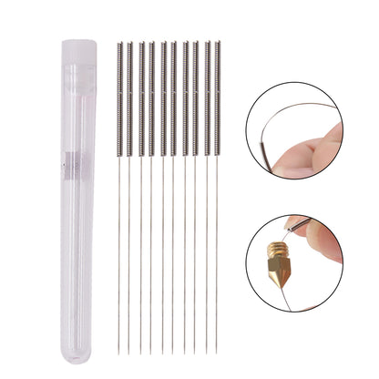 MK8 Reinigungs Set 0.4mm - Nadeln - Nadeln+Pinzette+Düse/Nozzle 3D-Drucker – Ansicht 5