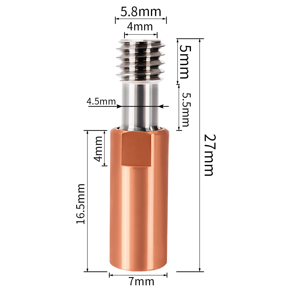 Titanium Alloy All Metal Heat Break - Kehle - Throat for Ender 3 CR-10 Hotend – Ansicht 2