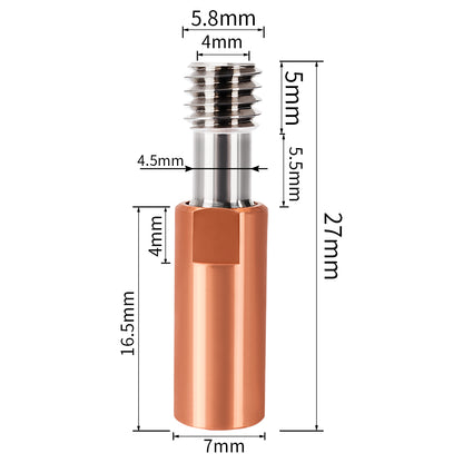 Titanium Alloy All Metal Heat Break - Kehle - Throat for Ender 3 CR-10 Hotend – Ansicht 2
