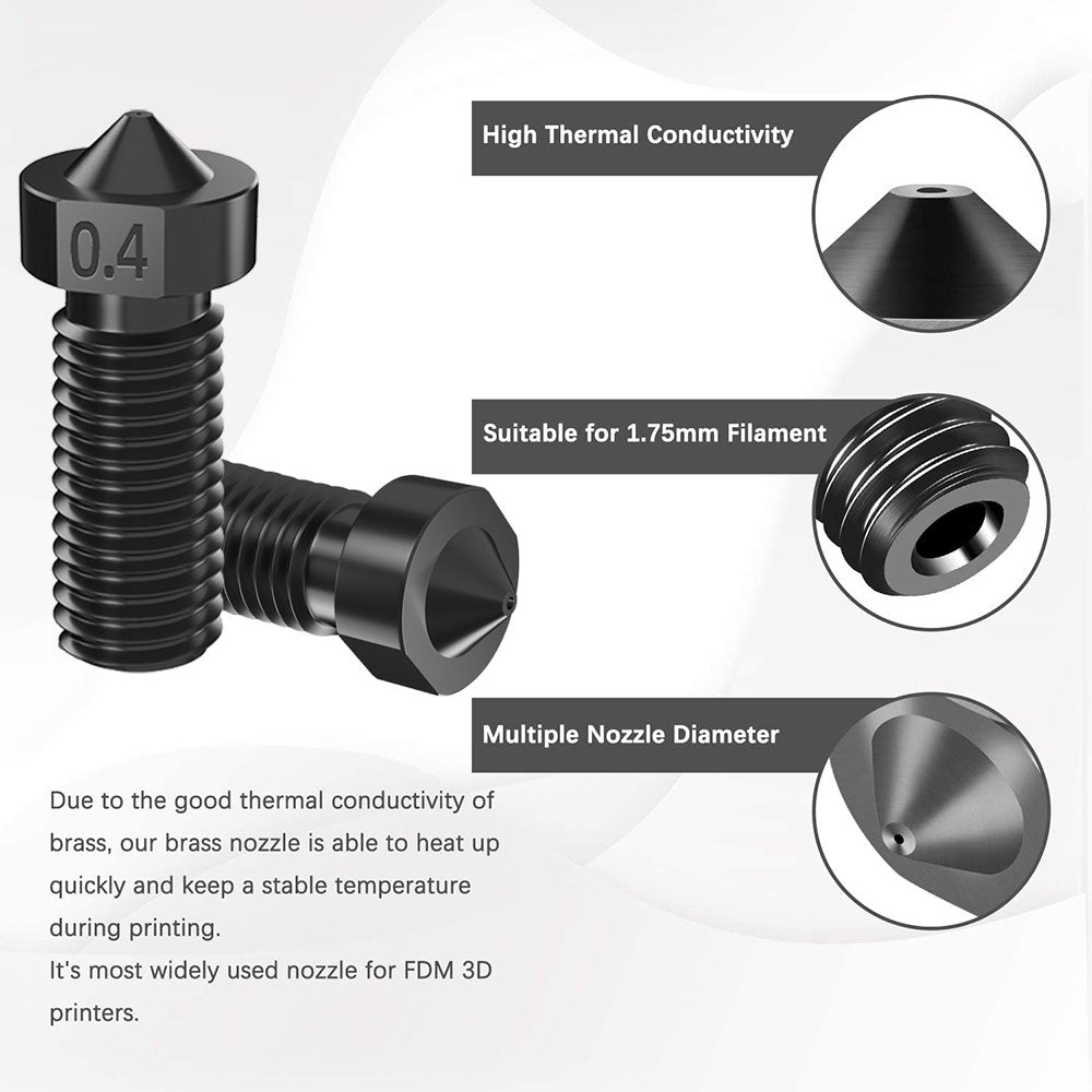 Volcano Gehärtet Stahl Düse Nozzle 1,75mm E3D Sidewinder 3D Drucker – Ansicht 3
