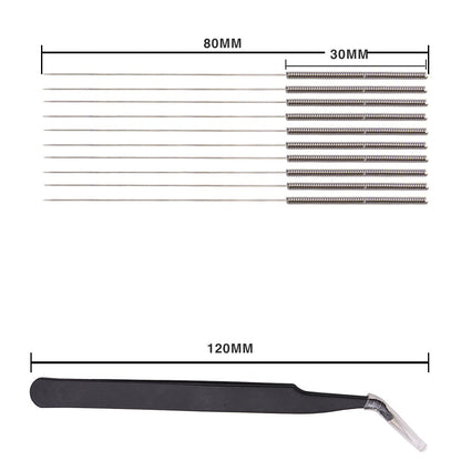 V6 Reinigungs Set 0.4mm - Nadeln+Pinzette+Düse/Nozzle 3D-Drucker E3D Hot Ends – Ansicht 3