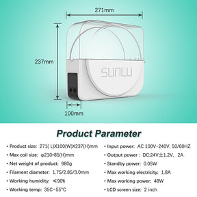 Sunlu S1 Plus FilaDryer 3D Drucker Filament Trockner Aufbewahrungsbox