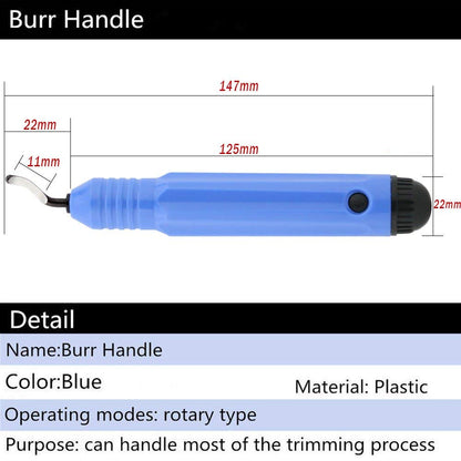 Hand Entgrater mit rotierende Klinge z.B. für 3D Druck inkl. 10 Ersatzklingen – Ansicht 3