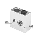 Heizblock / Heating Block MK7 & MK8 Makerbot RepRap 3D-Drucker M6 Aluminium