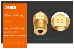 Nozzle MK8 0,2-1,0mm 3D Drucker Düse Extruder M6 CR10 / Anet Ender
