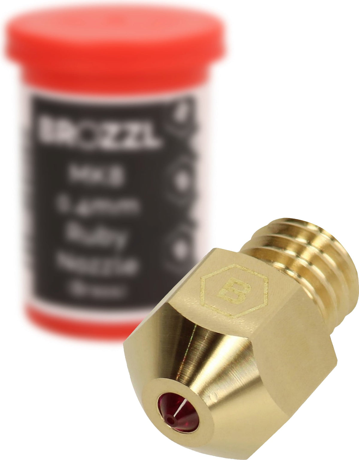 MK8 Düse Ruby Nozzle von Brozzl - z.B. passend für Creality Ender 3, Ender 3 Pro – Ansicht 3