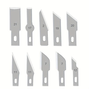 Skalpell Set | Bastelmesser | Schnitzmesser für 3D-Druck & Modellbau 13.Teilig