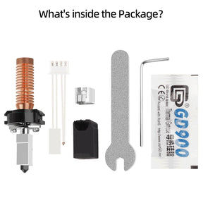 Upgrade Keramik Hotend Kit for Flashforge Adventurer 5M/5M Pro 3D Drucker,Schnelles Aufheizen Schnell Abnehmbare 0.4Mm Gehärtete Düse+Verchromter Messing-Heizblock Integrierte Struktur