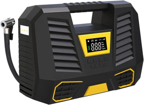 Tragbarer Luftkompressor, 150 PSI, 12 V DC, Reifenfüller Mit Lcd-Display Und Led-Lampe, Schwarz/Gelb