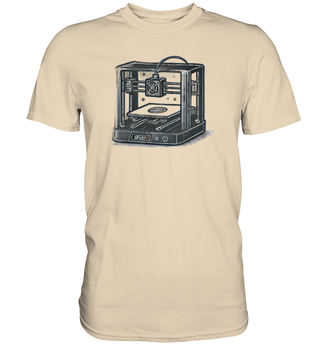 T-SHIRTS MIT DEM DESIGN „3D Printer“ IN VIELEN FARBEN UND GRÖSSEN - PREMIUM – Ansicht 3