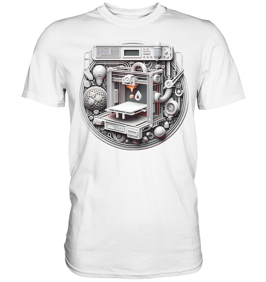Premium T-Shirts mit dem Design „3D Print“ – Ein Must-Have für 3D-Druck-Enthusiasten - Premium Shirt
