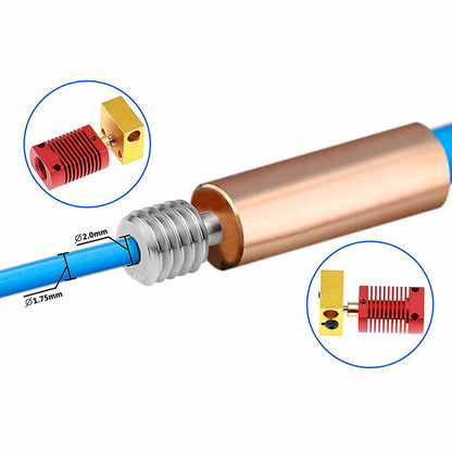V6 Titan Legierung Bi-Metall Wärme Kehle E3D Glatte Gewinde Heatbreak 1,75mm – Ansicht 3