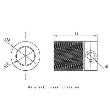 Extruder Rad Ultimaker 2 UM2 für 1.75mm / 3.0mm Filament aus Edelstahl Feeder – Ansicht 3